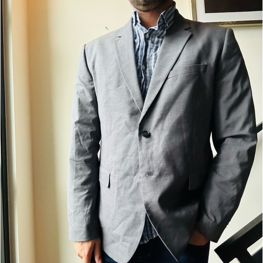 H&M Grey Suit Jacket Skinny Fit